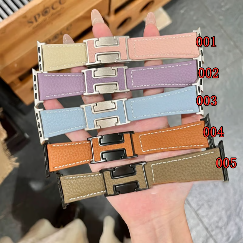 エルメス アップル ウォッチ バンド レザー apple watch バンド 高級 ブランド hermes風 アップル ウォッチ バンド かわいい 42mm/44mm/46mm スマート ウォッチ バンド