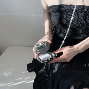 シャネル airpods4 ケース ショルダー ミラー付き airpods pro1/2 ケース ハイブランド chanel 小物 入れ エアポッツ ケース かわいい イヤホン の カバー