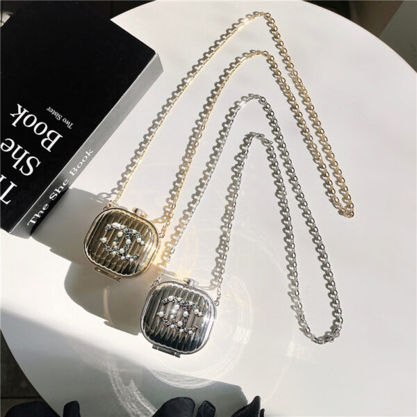 シャネル airpods4 ケース ショルダー ミラー付き airpods pro1/2 ケース ハイブランド chanel 小物 入れ エアポッツ ケース かわいい イヤホン の カバー - 画像 (8)