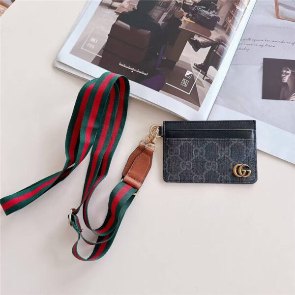 首 から かける カード ケース gucci カード ケース idカードホルダー 社員 証 ケース ハイ ブランド ネーム ホルダー おしゃれ - 画像 (7)