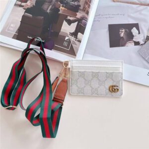首 から かける カード ケース gucci カード ケース idカードホルダー 社員 証 ケース ハイ ブランド ネーム ホルダー おしゃれ