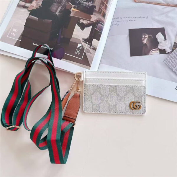 首 から かける カード ケース gucci カード ケース idカードホルダー 社員 証 ケース ハイ ブランド ネーム ホルダー おしゃれ - 画像 (4)