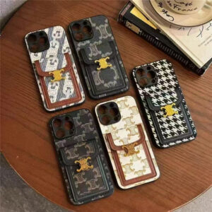 セリーヌ iphone17/17pro ケース カード収納 celine iphone17promax ケース 韓国 かわいい iphone16/16pro ケース ハイブランド iphone15/14 ケース 背面収納 おしゃれ