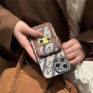 セリーヌ iphone17/17pro ケース カード収納 celine iphone17promax ケース 韓国 かわいい iphone16/16pro ケース ハイブランド iphone15/14 ケース 背面収納 おしゃれ