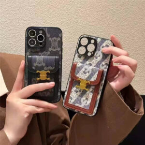 セリーヌ iphone17/17pro ケース カード収納 celine iphone17promax ケース 韓国 かわいい iphone16/16pro ケース ハイブランド iphone15/14 ケース 背面収納 おしゃれ
