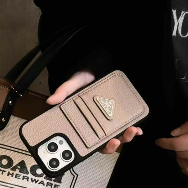 プラダ iphoen17 ケース カード収納 prada アイフォ17pro/17promax ンケース ハイブランド コピー iphone16/16pro ケース おしゃれ ブランド iphone15/14 ケース 革 高級 - 画像 (4)