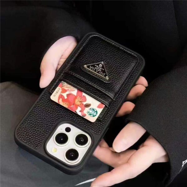 プラダ iphoen17 ケース カード収納 prada アイフォ17pro/17promax ンケース ハイブランド コピー iphone16/16pro ケース おしゃれ ブランド iphone15/14 ケース 革 高級 - 画像 (5)