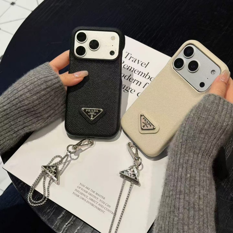 prada スマホケース iphone17 プラダ iphone17pro/17promax ケース チェーン付き iphoen16/16pro ケース シンプル かわいい iphone15pro/14pro ケース おしゃれ ブランド iphone お 揃い ケース