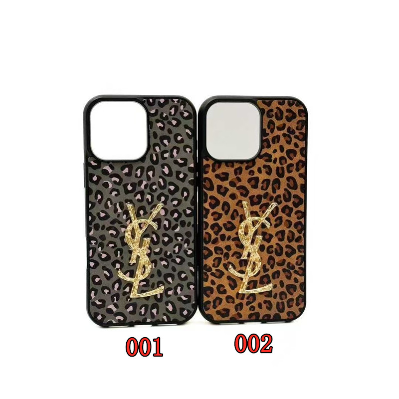 サンローラン iphone17 ケース ヒョウ柄 iphone17promax/16/16pro ケース ysl スマホケース iphone15 レオパード iphone ケース かっこいい