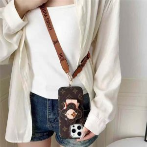 Alternative view of ルイヴィトン iphone17 ケース ショルダー iphone17pro/17promax ケース magsafe対応 ヴィヴィエンヌ iphone16/16proケース ハイブランド かわいい iphone15/14 ケース おそろい