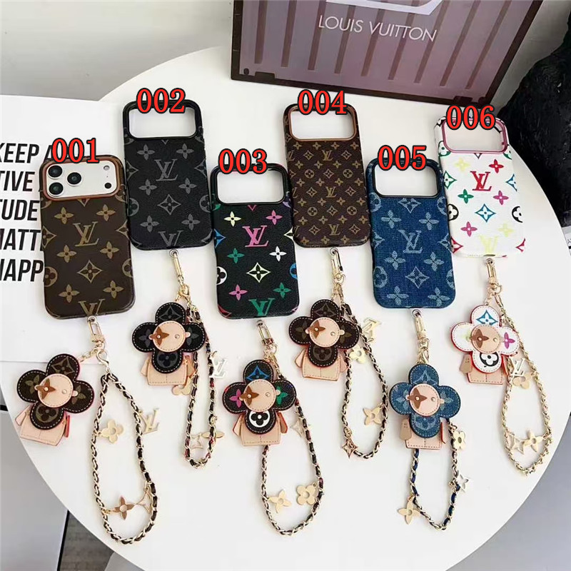 iphone17pro/17promax ケース ルイヴィトン ヴィヴィエンヌ iphone16/16pro ケース チェーン付き かわいい アイホン ケース iphone15/14 ケース パロディ 安全