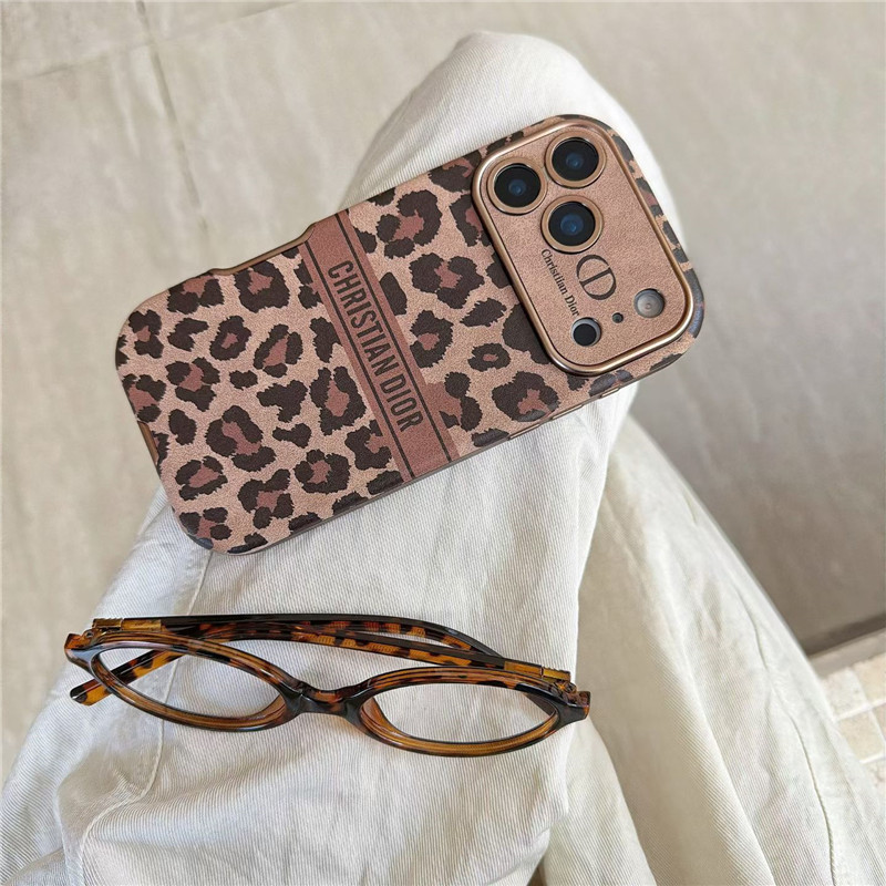 ヒョウ 柄 iphone ケース ハイブランド iphone17pro/17promaxケース 韓国 かわいい ディオール iphone16/16proケース ブラウン ヴィトン chanel スマホケース 人気 女子