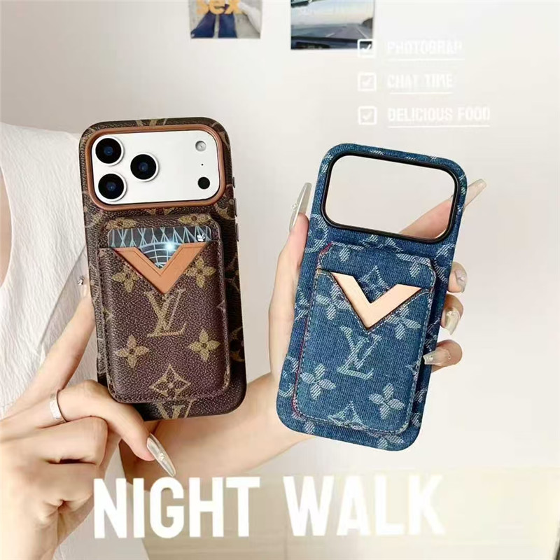 ルイヴィトン iphone17/17proケース カード収納 ヴィトン風 スマホケース iphone16pro 財布代わり ハイブランド iphone15/14 ケース 大人 かわいい