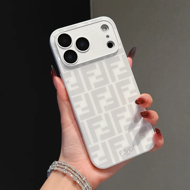 フェンディ スマホケース iphone17/17promaxケース ガラス FFロゴ 