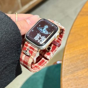ヴィヴィアン アップル ウォッチ バンド 高級 ブランド apple watch バンド レディース Series11/10/9/8/SE3/Ultra3対応 コーデュロイ アップル ウォッチ ベルト 可愛い