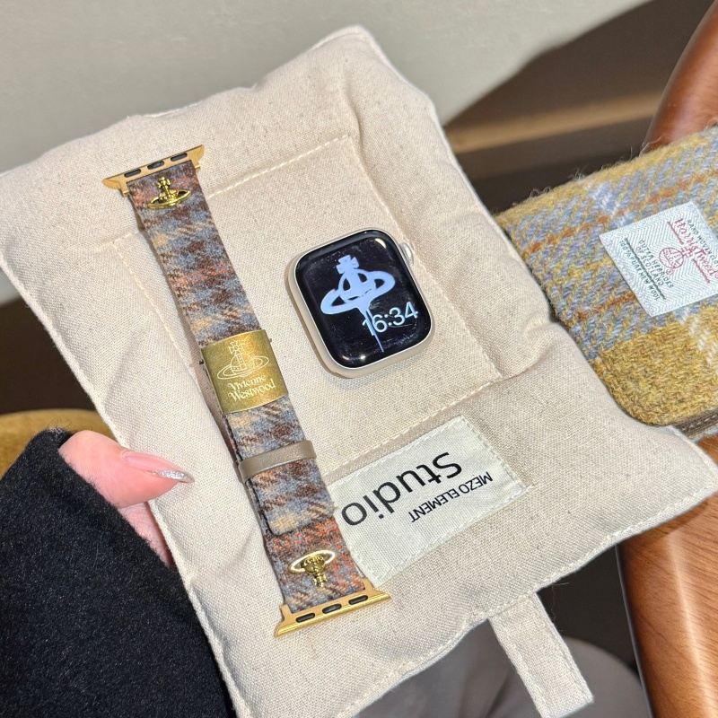 ヴィヴィアン アップル ウォッチ バンド 高級 ブランド apple watch バンド レディース Series11/10/9/8/SE3/Ultra3対応 コーデュロイ アップル ウォッチ ベルト 可愛い