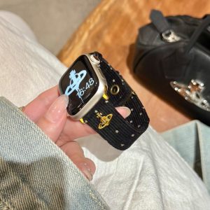 ヴィヴィアン アップル ウォッチ バンド 高級 ブランド apple watch バンド レディース Series11/10/9/8/SE3/Ultra3対応 コーデュロイ アップル ウォッチ ベルト 可愛い