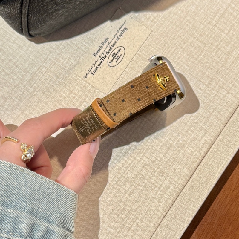 ヴィヴィアン アップル ウォッチ バンド 高級 ブランド apple watch バンド レディース Series11/10/9/8/SE3/Ultra3対応 コーデュロイ アップル ウォッチ ベルト 可愛い