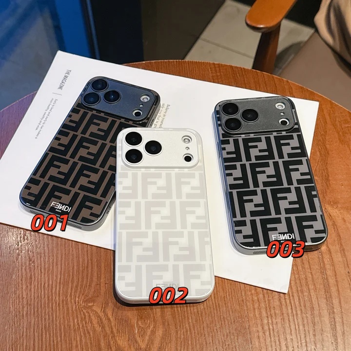 フェンディ スマホケース iphone17/17promaxケース ガラス FFロゴ iphone16/16proケース ブランド お揃い iPhone15 薄型 ケースおすすめ