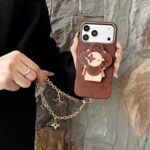 magsafeケース ルイヴィトン iphone17/17proケース チェーン付き ブランド iphone16pro/16promax ケース ヴィトン ヴィヴィエンヌ iphone15/14ケース 大人 可愛い ブランド
