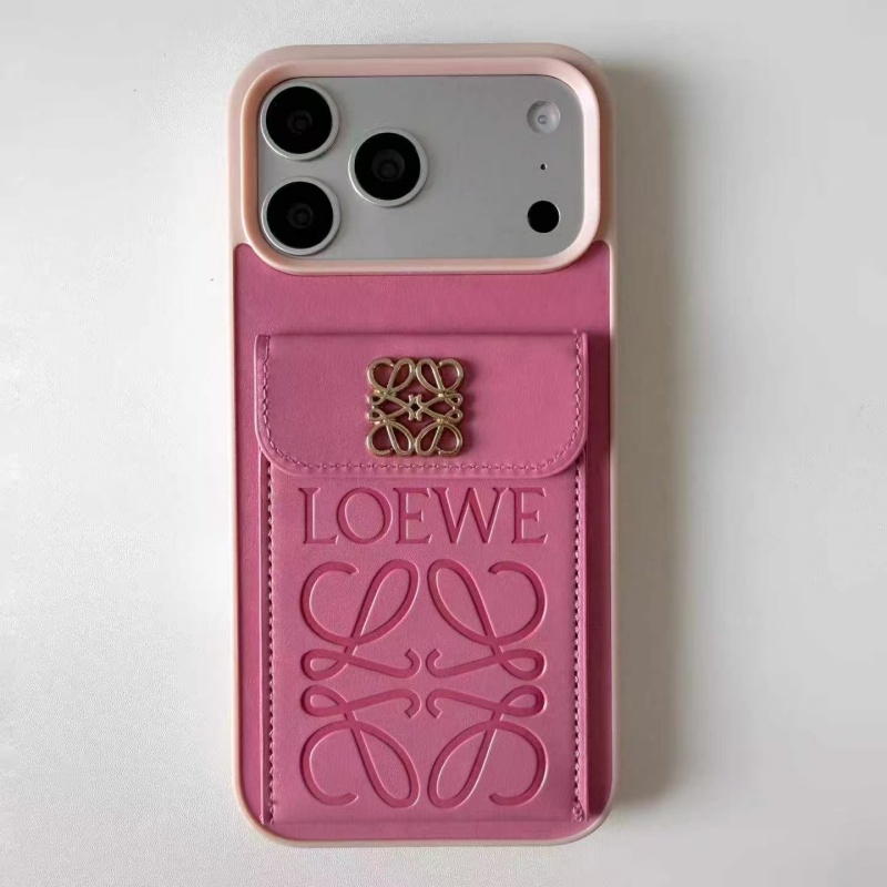 ロエベ iPhoneケース 17 カード収納 loewe iphone17pro/17promax スマホケース 可愛い ブランド iphone16/16pro ケース お揃い おしゃれ アイフォン15/14ケース スタンド機能
