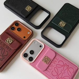 ロエベ iPhoneケース 17 カード収納 loewe iphone17pro/17promax スマホケース 可愛い ブランド iphone16/16pro ケース お揃い おしゃれ アイフォン15/14ケース スタンド機能