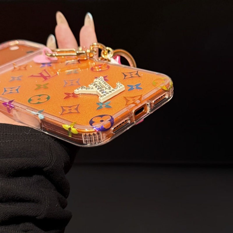 ルイヴィトン iphone17pro ケース 可愛い iphone17/17promax スマホケース チャーム 付き ヴィトン風 iphoneケース iphone16/16pro/15pro ケース 韓国 流行り iphone14/13 ケース 女子 ブランド