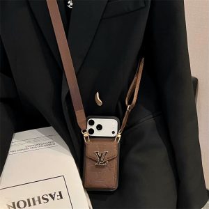 ヴィトン スマホ ショルダー iphone17/17proケース 斜めがけ iphone16/16promaxケース カード収納 背面 ルイヴィトン風 iphone15/14ケース レディース 型押し