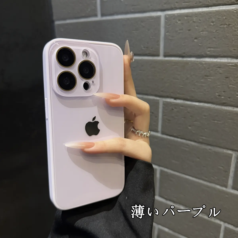 iphone ガラス ケース かわいい iphone17/17proケース 女子 人気 スマホケース 夏 っ ぽい iphone16/16pro/15promax ケース カメラ保護 iphone14/13ケース 黄ばまない