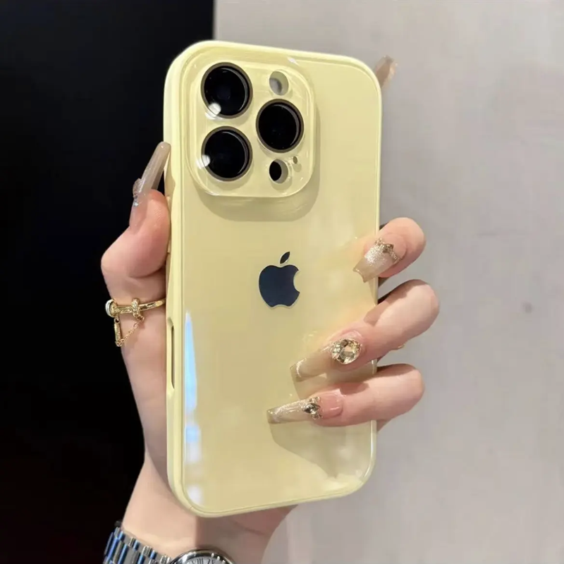 iphone ガラス ケース かわいい iphone17/17proケース 女子 人気 スマホケース 夏 っ ぽい iphone16/16pro/15promax ケース カメラ保護 iphone14/13ケース 黄ばまない