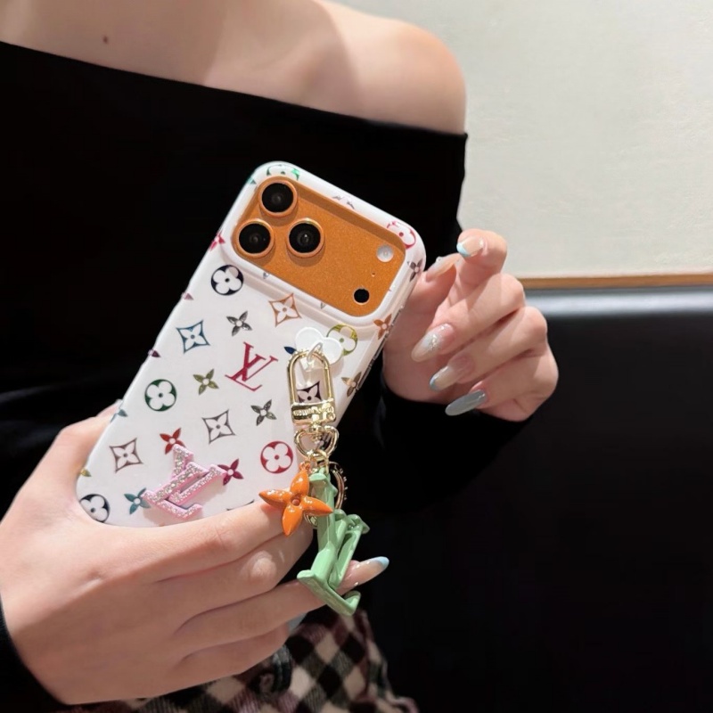 ルイヴィトン iphone17pro ケース 可愛い iphone17/17promax スマホケース チャーム 付き ヴィトン風 iphoneケース iphone16/16pro/15pro ケース 韓国 流行り iphone14/13 ケース 女子 ブランド