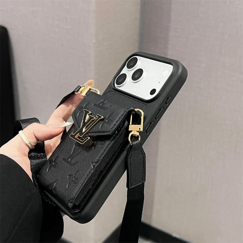 ヴィトン スマホ ショルダー iphone17/17proケース 斜めがけ iphone16/16promaxケース カード収納 背面 ルイヴィトン風 iphone15/14ケース レディース 型押し