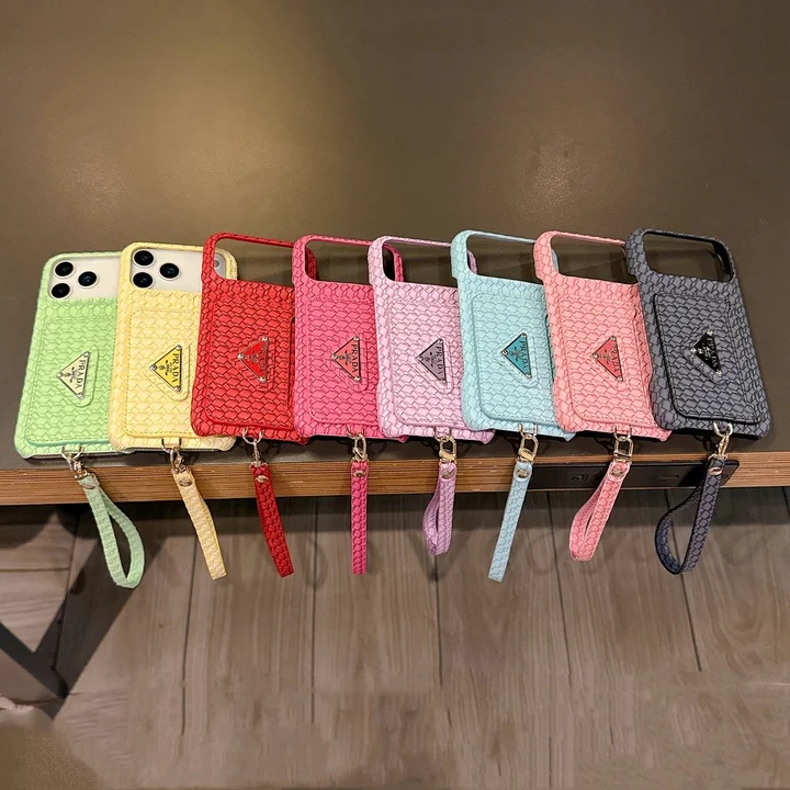 iphoneカードケース プラダ iphone17/17pro ケース 編み込み prada iphone17promax/16/16proケース ストラップ付き iphone15/14pro ケース 可愛い ブランド iphoneケース カード収納